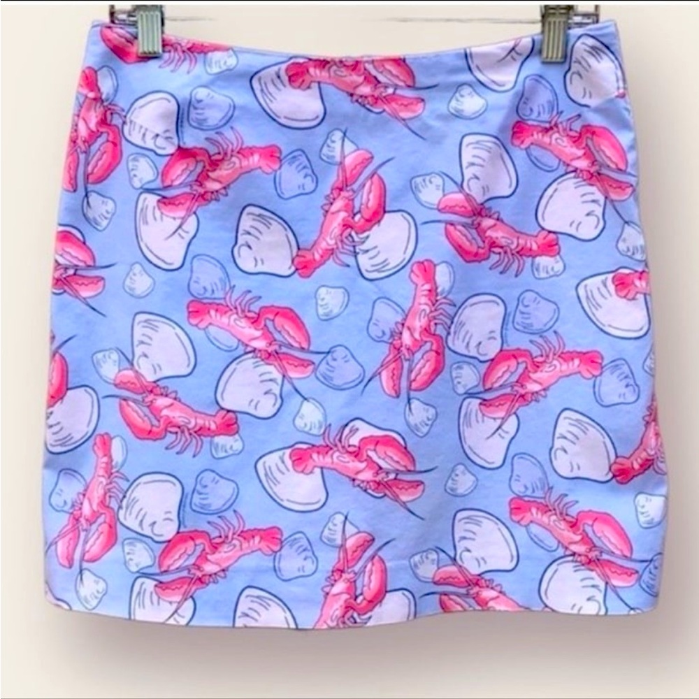 Vineyard Vines by  Shep & Ian Blue Lined Lobster Clam Summer Skirt